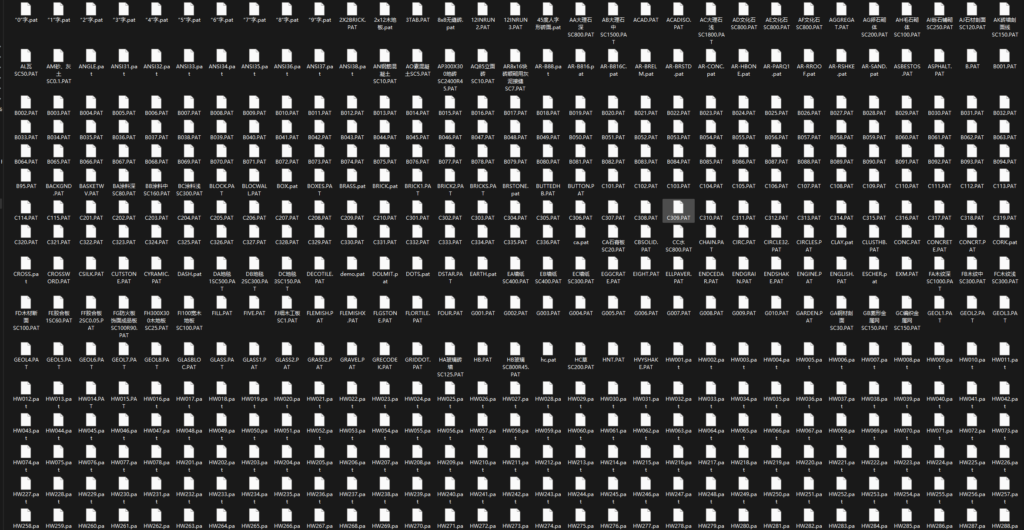 CAD字体库大全及填充图案大全 共5399个-设计盒子