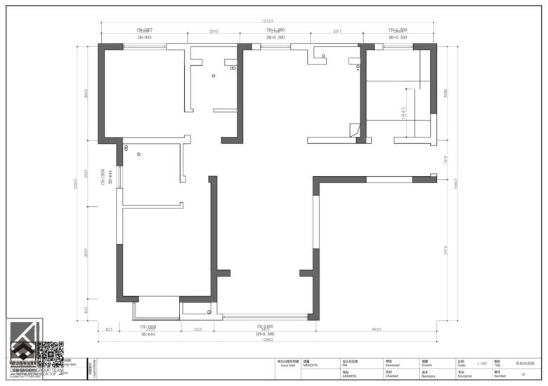 幸福里118㎡平面布置图及CAD源文件下载-设计盒子